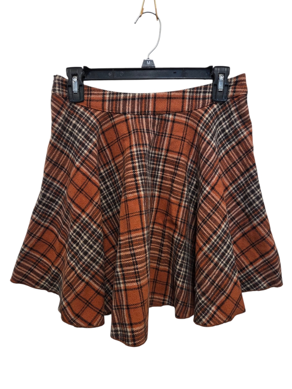 Romwe Plaid A-Line Skirt